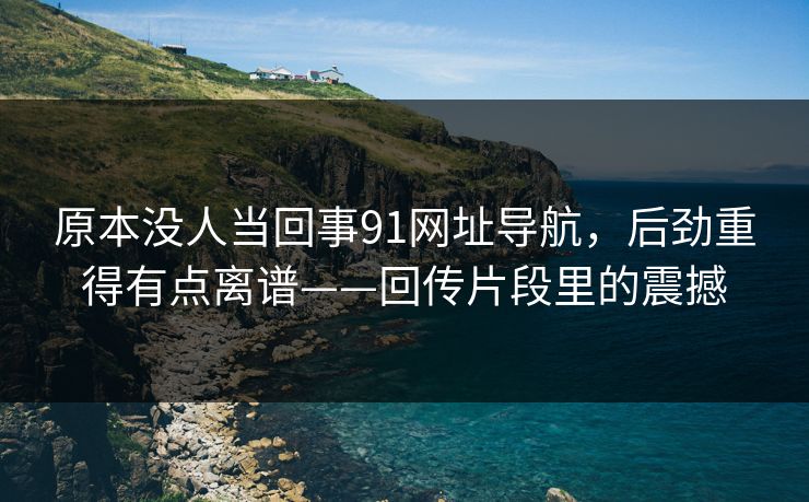 原本没人当回事91网址导航，后劲重得有点离谱——回传片段里的震撼